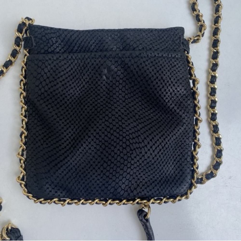AIMEE KESTENBERG | Cyrus Leather Black Chain Strap Crossbody Bag - Picture 14 of 16